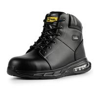 Black Hammer Phantom Glide Mens Steel Toe Safety Boots S1 Ps Sr Fo Water-Resistant Leather Work Shoes With Air Bubble Sole (6 Uk)