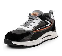 Black Hammer Steel Toe Safety Trainers for Men with Midsole Protection Slip Resistant S1P SRC Industrial Titan (11 UK) Black