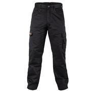 Black Hammer Survival Men's Heavy Duty Utility Trousers | Water Repellent, Breathable Polycotton, Triple-Stitched Reinforcement, 7 Pockets, Velcro Phone Pocket, Strong Belt Loops