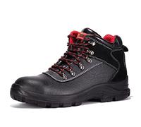 Black Hammer Waterproof Leather Safety Boots for Men Steel Toe Cap Slip Resistant S3 SRC 7777 (8 UK)