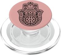 Black Hamsa Hand of Fatima Rose PopSockets PopGrip for MagSafe