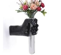 Black Hand Sculpture, Unique Hanging Vase for Kinetic Art and Wall Decoration Planter, Palmistry Vase