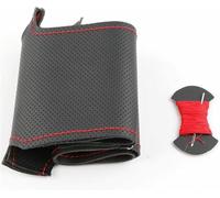 Black Hand Sewing Steering Wheel Cover For Audi A4 B7 B8 A6 C6 2004-2011 Q5 2008-2012 Q7 2005-2011 Non-Slip Breathable Microfiber Leather