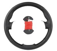Black Hand-Stitched Leather Car Steering Wheel Cover, for Ram ProMaster (Cargo) 2017-2020, Breathable Microfiber DIY Steering Wheel Cover