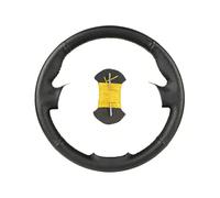 Black Hand-Stitched Leather Car Steering Wheel Cover, for Ram ProMaster (Cargo) 2019, Breathable Microfiber DIY Steering Wheel Cover