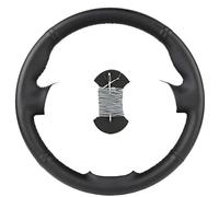 Black Hand-Stitched Leather Car Steering Wheel Cover, for Ram ProMaster (Window) 2019, Breathable Microfiber DIY Steering Wheel Cover