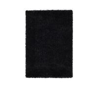 Black Handmade Rug, 50mm Thickness Plain Shaggy Rug, Modern Luxurious Black Rug For Bedroom, & Diningroom-133Cm (Circle)