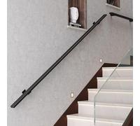 Black Handrail Indoor Stair Railing Kits, 3ft 4ft 5ft 6ft 7foot 8ft 9ft 10ft 12ft 13ft 14feet 18ft 24ft Square Safety Grab Bars Commercial/Home, for Hotel/Office/Bars Indoor Stairs