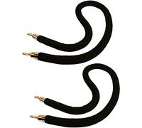 Black Hanging Rope Barrier8.2ft Crowd Control Stanchion Ropes for Red Carpet Events Car Shows2 Pcs Durable & Stylish Event Queue Management Solution.