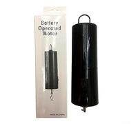 Black Hanging Rotating Motor for Disco Ball, Battery Powered Mirror Ball Motor with Hook, 30±5 RPM Speed, Indoor Outdoor Use, Compatible with Hanging Decorations, Wind Chimes, Crib Mobiles