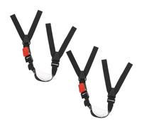 Black Hard Hat Chin Strap 2pcs Adjustable Polyester Accessory
