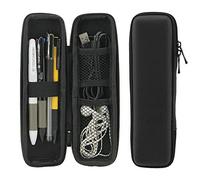 Black Hard Pencil Case EVA Hard Shell Stylus Pencil Case Holder Pouch Bag Holder Protective Carrying Box Bag Storage Container for Pen Ballpoint Pen Stylus Pencil USB Cables