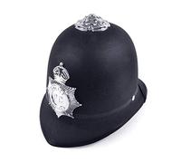 Black Hard Plastic Police Helmet (Pack of 1) - Stylish Design, Perfect Accessory for Uniforms, World Book Day, Cosplay, Themed Events, & More Halloween Halloween
