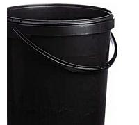 Black Hard Wearing Plastic Buckets With Lids 10 Litre & 25 Litre