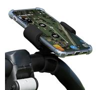 Black Harp Golf Push Cart Phone Holder - Silicone Phone Mount Compatible with Clicgear, Sun Mountain, Caddytek, Rovic, Caddy, Bag Boy & More- Golf Push Cart Accessories for Cell Phones