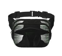 Black hat dark side hacker Fanny Pack Adjustable Crossbody Bag Large Waist Bag Travel Belt Bag Unisex Bum Bag