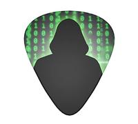 Black Hat Dark Side Hacker Guitar Paddle Set Of 12, Suitable For Guitar, Yukri, 3 Thicknesses