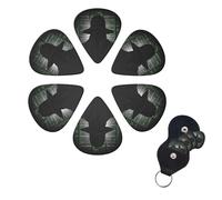 Black hat dark side hacker Guitar Picks 6 Pack 3 Different Thickness Celluloid Guitar Plectrums with Guitar Pick Holder Personalized Guitar Pick for Acoustic Guitar, Electric Guitar, Bass