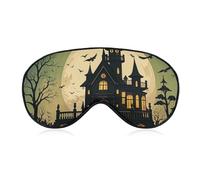 Black Haunted Mansion Eye Mask Sleep Mask Eye Masks for Sleep Sleep Masks for Women Men Sleeping Mask Travel Eye Mask Sleep Mask Blackout Funny Sleep Mask Cute Sleep Mask