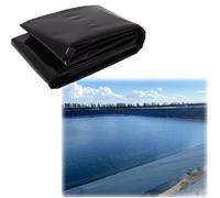 Black HDPE Pond Liner 0.12mm Thick, Waterproof Garden Fish Tank Mat, Durable Flexible Waterfall Stream Cover, Easy Install for Small Ponds and Fountains, 10m x 12m Size