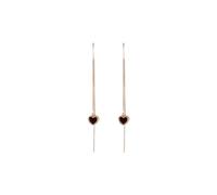 Black Heart Ear Line Long Hanging Earrings for Women Gold Color Ear Wire Piercing Earring Accessories Jewelry