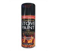 Black Heat Resistant High Temperature Matt Spray Stove Paint 400ml