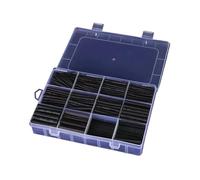 Black Heat Shrink Tube Kit Thermoresistant Wire Wrapping Cable Insulation Sleeves Protecter Electrical Connection(650pcs-box)