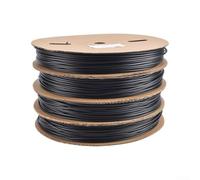 Black Heat Shrink Tubing 100m 2 to 1 Ratio PE Material Multiple Diameters Waterproof Wire Harness Insulation Solder Joint Protection Indoor Outdoor DIY Professional Use(4.5mm)