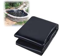 Black Heavy Duty Anti-Seepage Film Foldable Pond Membrane 0.12Mm Garden Pond Tarp for Fish Ponds, Fountains, Water Garden and Waterfall 1.5X10M 4X6M 5X8M 8X12M 10X10M, Litobnx, a, 7 * 9m