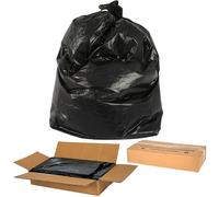 Black Heavy Duty Compactor Refuse Sacks - 130L Capacity, Holds 15kg, 30 Micron (120 Gauge) Extra Large Bin Liners, Flat Pack of 100, CHSA Tested, 98% Recycled - For Garden, Household & Commercial Use