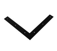 Black Heavy Duty Flat Corner Bracket L-Shaped Angle Repair Corner Mending Flat Plate - Flat Bracket - 200X200X35mm