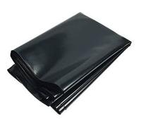 Black Heavy Duty Polythene Plastic Sheeting DPM Damp Proof Membrane 4 Metre x 5 Metre 250mu - 1000g BBA