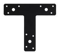 Black Heavy Duty Tee Plate Brace Flat T Shape Repair Bracket Tee Corner Brace - 171x155x38mm (5)