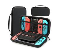(Black) HEYSTOP Bag for Nintendo Switch Protective Hard Portable Travel Case Shell Pouch, Storage Bag for Switch OLED Game Console