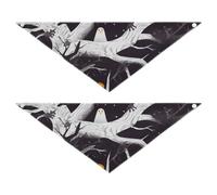 Black Hidden Ghosts Dog Scarf Wear Resistant and Set of 2 for a Gift Pets Want to Ddress Up 30 × 12 2in
