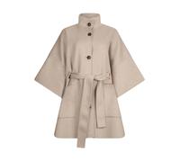 Black High Neck 3/4 Sleeve Coat - female - Liu Jo - Belted Coats - Beige - M - Coats M