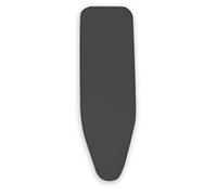 Black High-Temp Cotton Ironing Board Cover - Heat Resistant to 220C, Elastic Non-Slip Fit for Standard Sizes, Quick-Dry & Wrinkle-Reducing