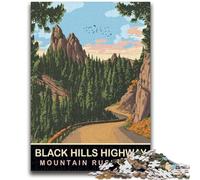 Black Hills Highway Puzzles 1000 Pieces for Teenagers, Suitable for Ages 14 And Up Family Fun It Is Ideal As A Gift for The Whole Family 1000pcs(26x38cm)