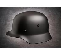 Black Historical Replica Helmet - Lightweight ABS Plastic Reenactment Headgear with Foam Padding & Adjustable Strap | Costume Helmet for Cosplay, Display & Collectors
