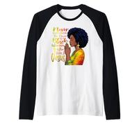 Black History African American Black Woman Believes in Jesus Raglan Baseball Tee