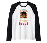 Black History African American Black Woman Believes in Jesus Raglan Baseball Tee