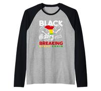 Black History Breaking Every Chain Raglan Baseball Tee