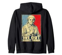 Black History Harriet Tubman African We Out Juneteenth Retro Zip Hoodie