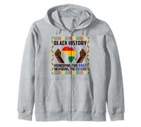 Black History Honoring The Past Inspiring The Future Power Zip Hoodie