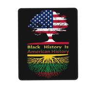 Black History Is America History Desk Mat Portable Mousepad With Stitched Edges Mouse Pad For Office Pc Computer 25X30Cm