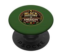 Black History is American History Patriotic African Roots PopSockets Adhesive PopGrip