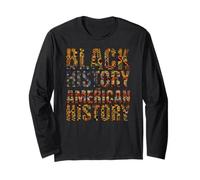 Black History is American History Patriotic African USA Flag Long Sleeve T-Shirt