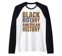 Black History is American History Patriotic African USA Flag Raglan Baseball Tee