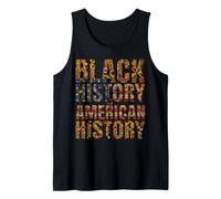 Black History is American History Patriotic African USA Flag Tank Top
