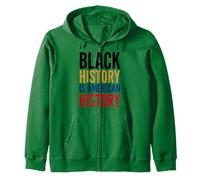 Black History is American History Retro Groovy Melanin Women Zip Hoodie